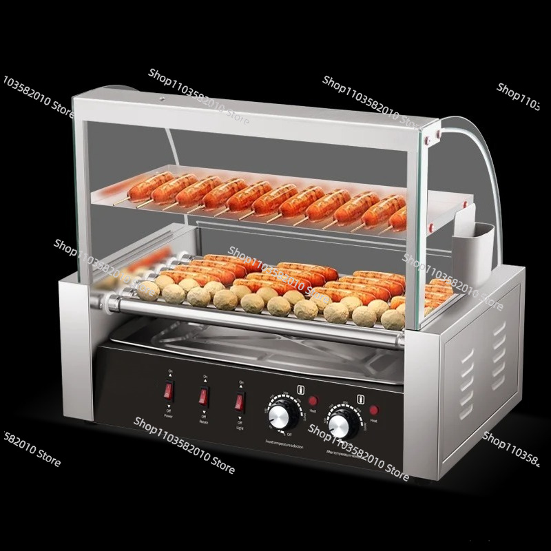 Hot Dog Roller Grill - Коммерческий роликовый гриль для хот-догов, 7-роликовая
