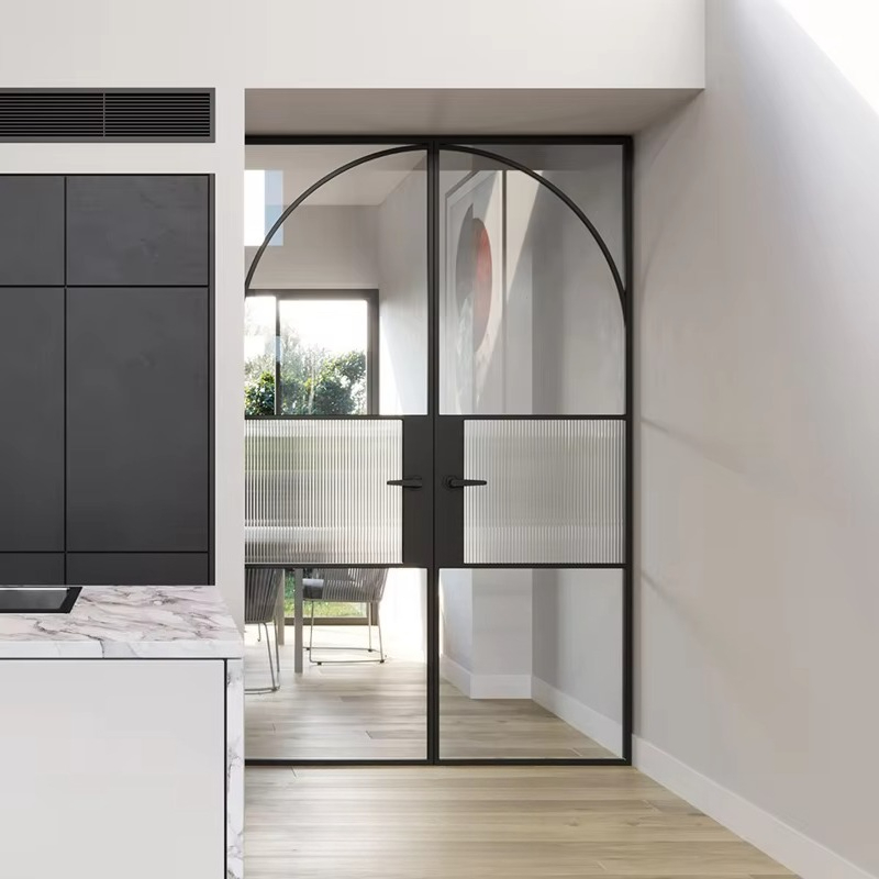 Commercial Kitchen Interior - Современная раздвижная внутренняя стеклянная дверь с