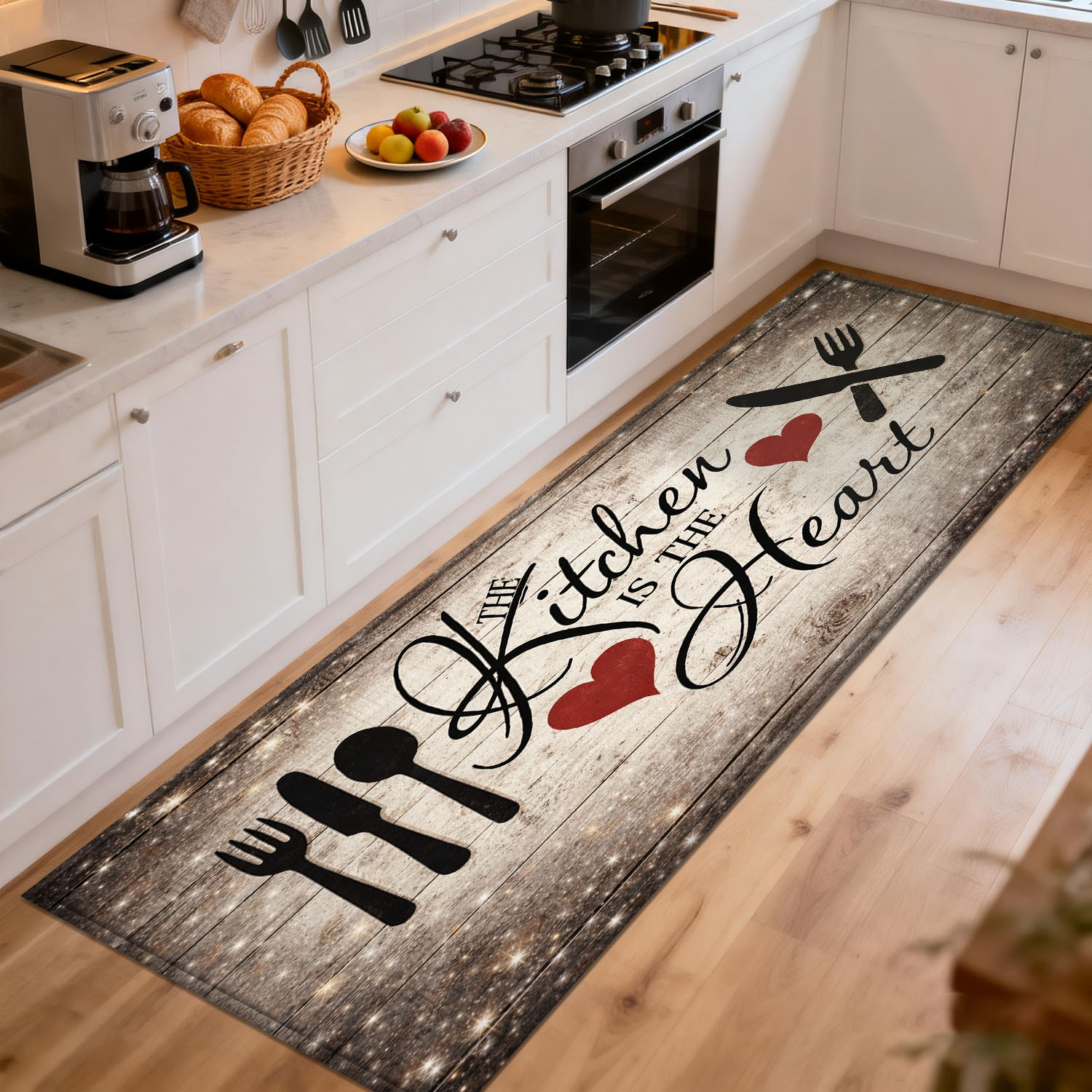Commercial Kitchen Quotes - Деревянный кухонный коврик-дорожка в деревенском стиле