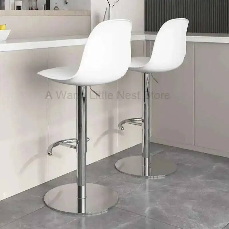 Commercial Kitchen Interior - Роскошные барные поворотные стулья из нержавеющей